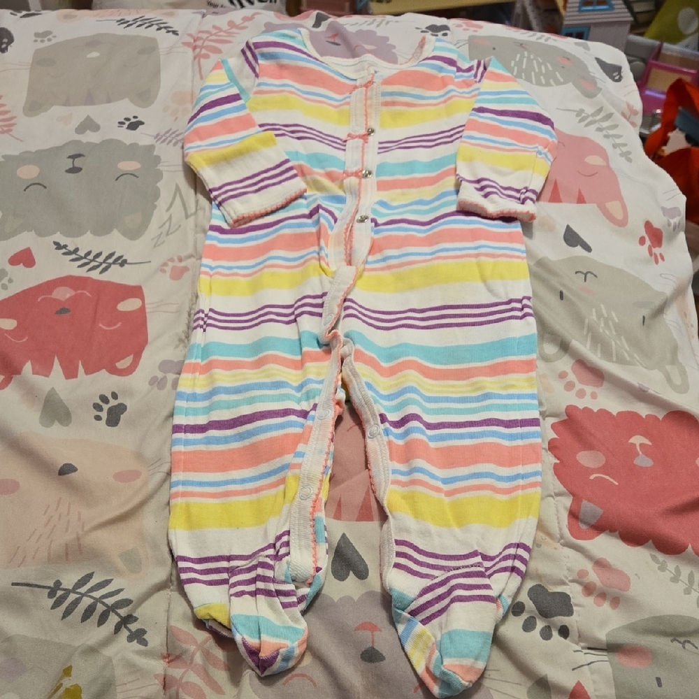 Striped Multicolor Kids One Piece